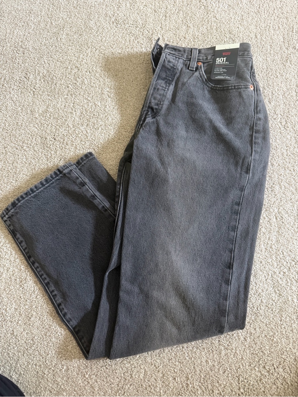 Levi's Men's Relaxed Jeans - Charcoal Black